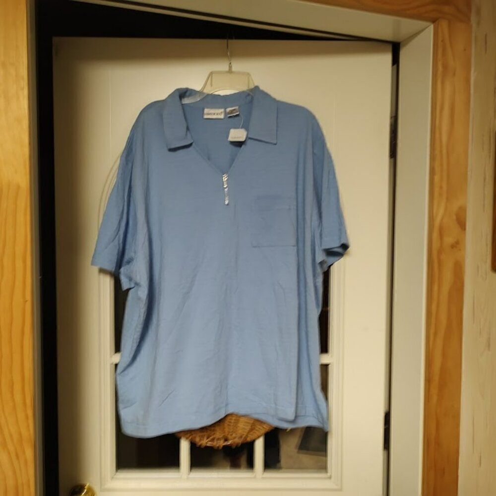 New Fashion Bug Blue Short Sleeve Top Size Women's 30/32W